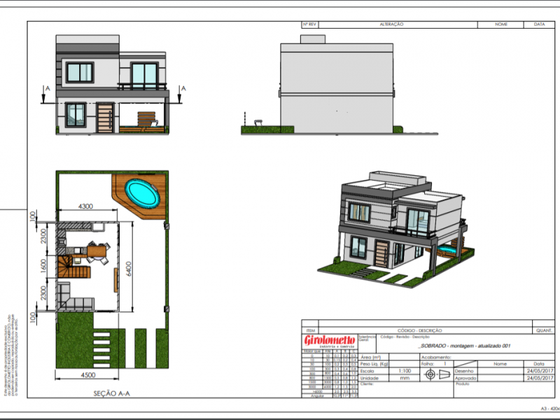 Casa de condomínio à venda Iná com 128m² e 3 quartos por R$ 350.000 - 1625978034-planta-1-andar.PNG