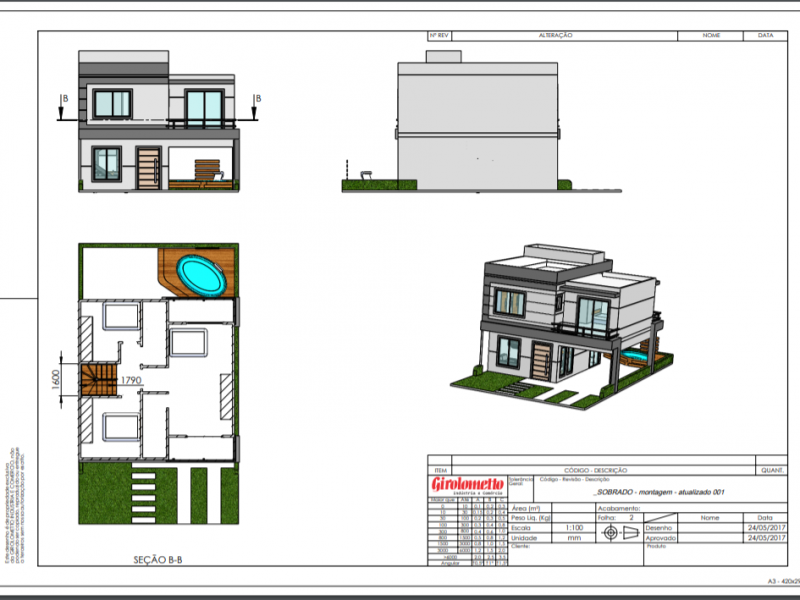 Casa de condomínio à venda Iná com 128m² e 3 quartos por R$ 350.000 - 1793493067-planta-2-andar.PNG