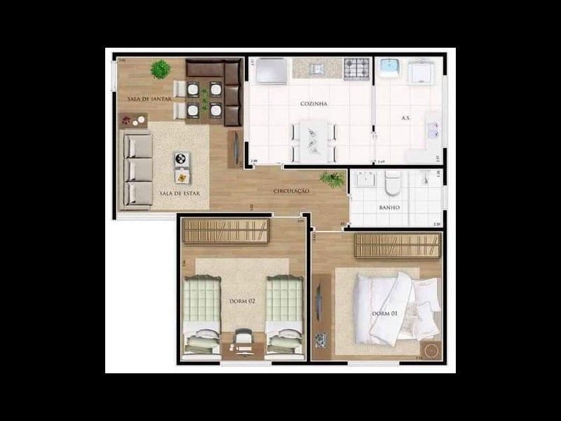 Apartamento à venda Jardim Nova Taboão com 56m² e 2 quartos por R$ 220.000 - 534962694-fb-img-1540601930927.jpg