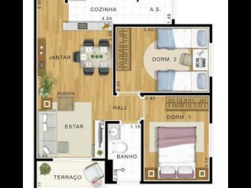 Apartamento à venda Vila Cintra com 49m² e 2 quartos por R$ 185.000 - 7319766-planta.jpg