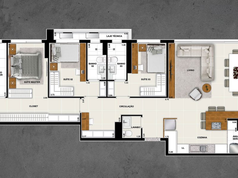 Apartamento à venda Setor Marista com 120m² e 3 quartos por R$ 300.000 - 1951522564-plantas.jpg