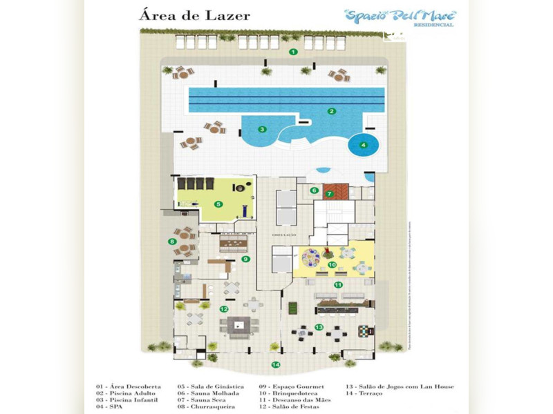 Apartamento à venda Canto do Forte com 135m² e 3 quartos por R$ 650.000 - 2-planta-area-de-lazer.jpg