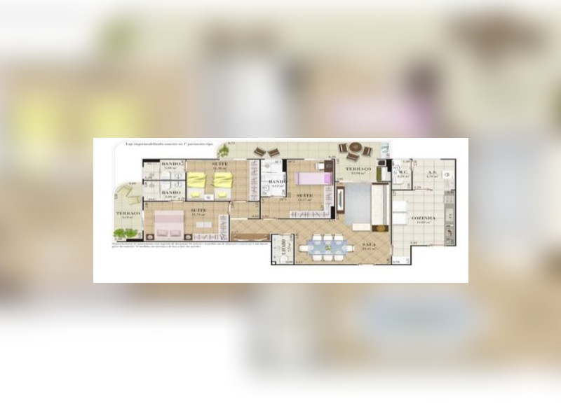 Apartamento à venda Canto do Forte com 135m² e 3 quartos por R$ 650.000 - 9-planta-apto-64.JPG