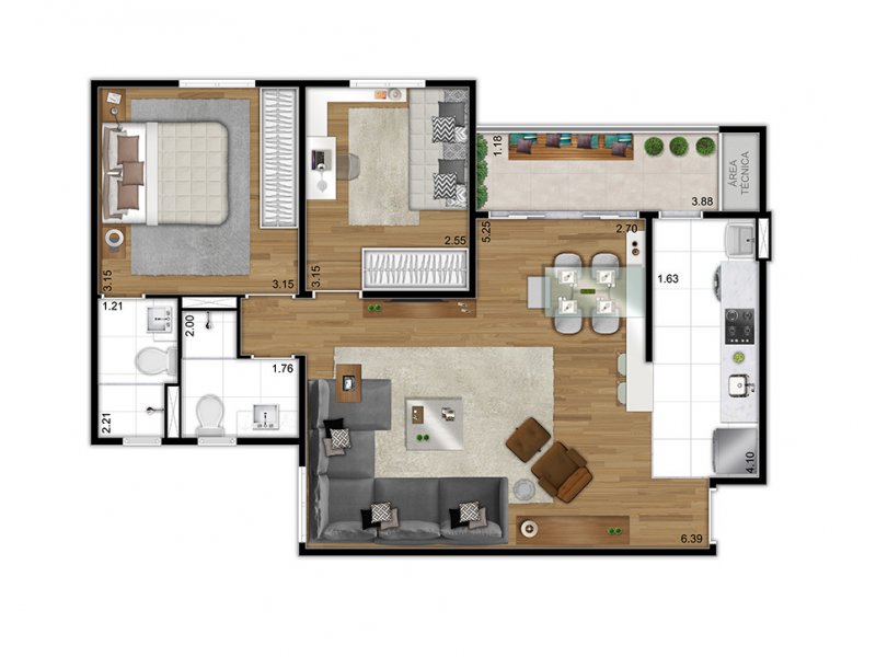 Apartamento à venda Fazenda Santa Cândida com 111m² e 2 quartos por R$ 530.000 - 1892306371-09d67969-e554-45be-8b00-16bdec39dd33.jpeg