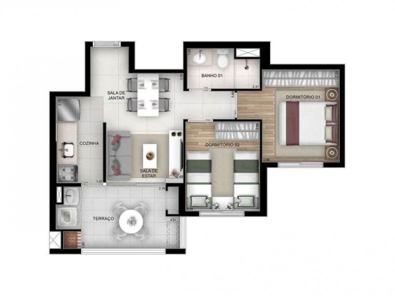 Apartamento à venda Brás com 57m² e 2 quartos por R$ 450.000 - 1660836466-e5970eaf6df229ca9af472e83624ac04.jpg