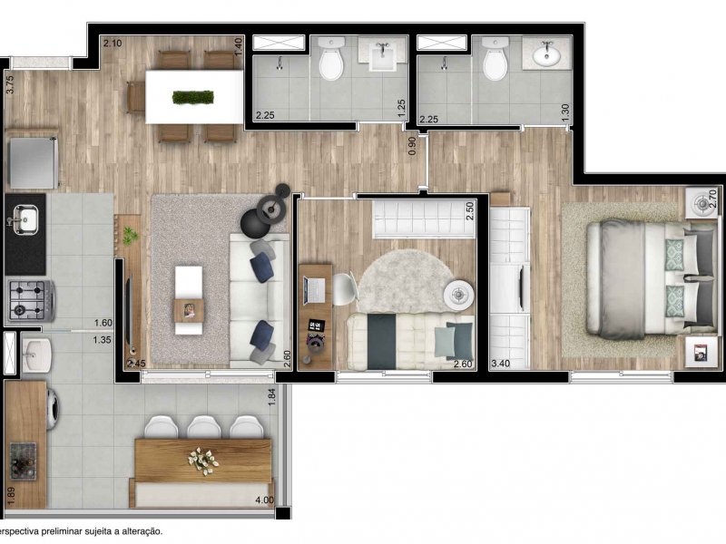 Apartamento à venda Alto de Pinheiros com 59m² e 2 quartos por R$ 895.000 - 679158626-planta-de-2-dorms-1-su-te-59-m.jpg