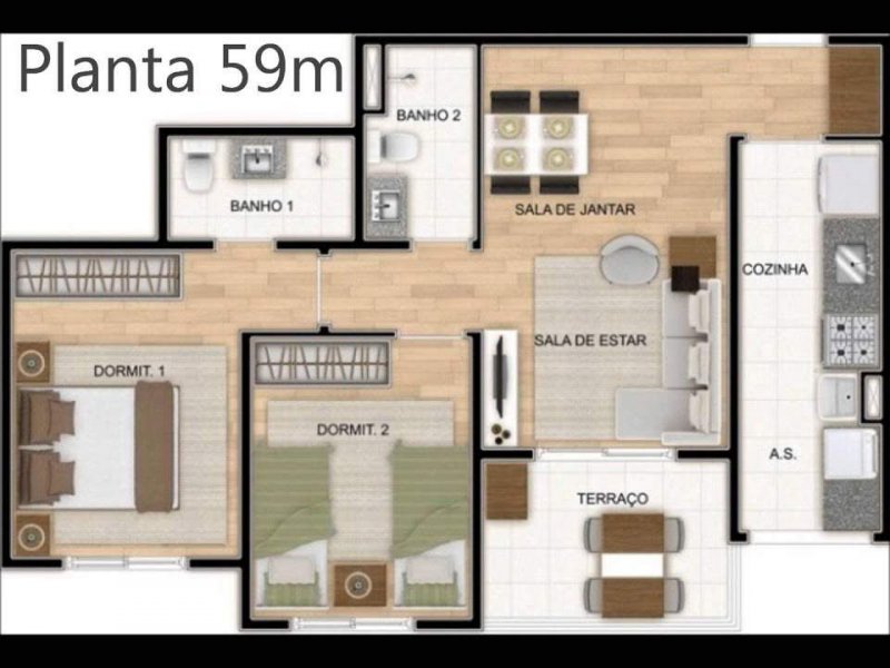 Apartamento à venda Gramado com 59m² e 2 quartos por R$ 280.000 - 1252964123-img-20190306-wa0007.jpg