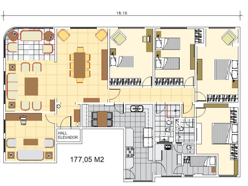 Apartamento à venda Copacabana com 177m² e 4 quartos por R$ 2.300.000 - 1229824760-planta-humanizada-copacabana.jpg
