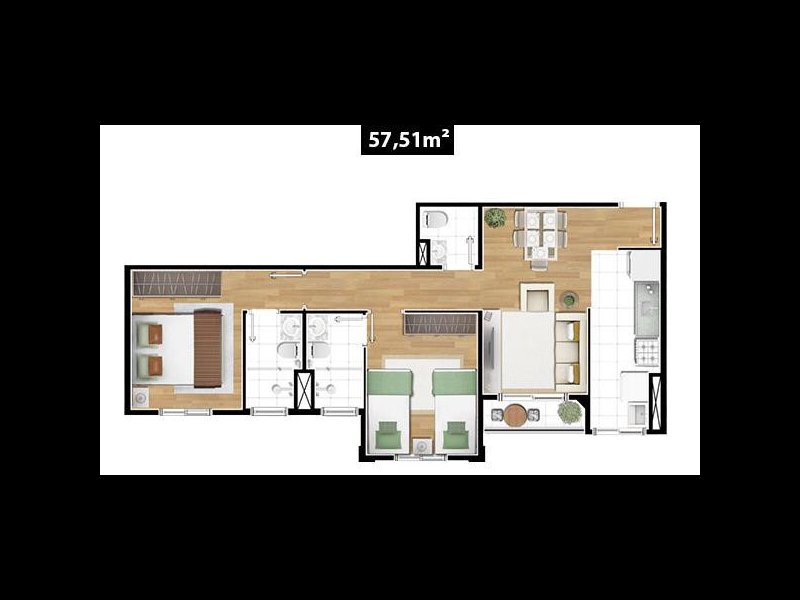 imóvel com 57m² - Vila Andrade - São Paulo