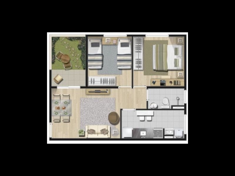 Apartamento à venda Jardim Amazonas com 55m² e 2 quartos por R$ 278.000 - 1247304480-3.jpg