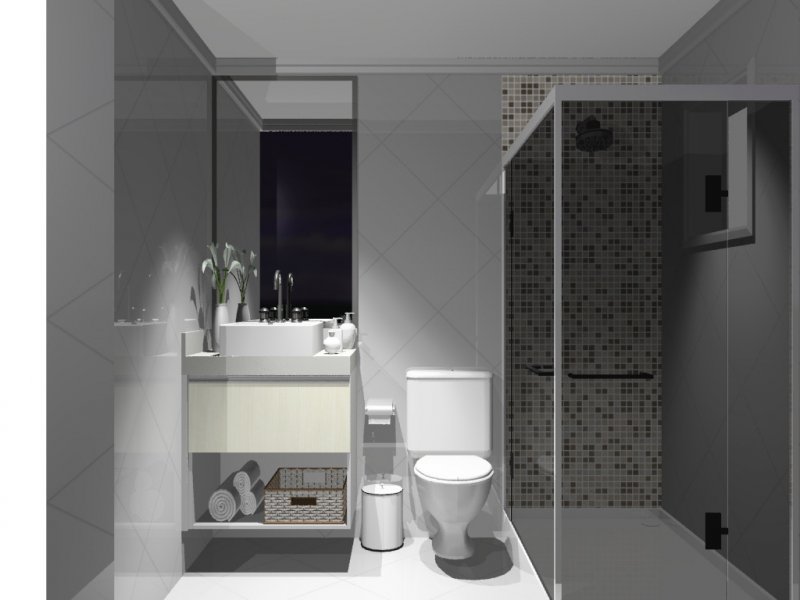 Apartamento à venda Vila Santa Teresa (Zona Sul) com 57m² e 2 quartos por R$ 350.000 - 1489117637-banheiro-suite.jpg