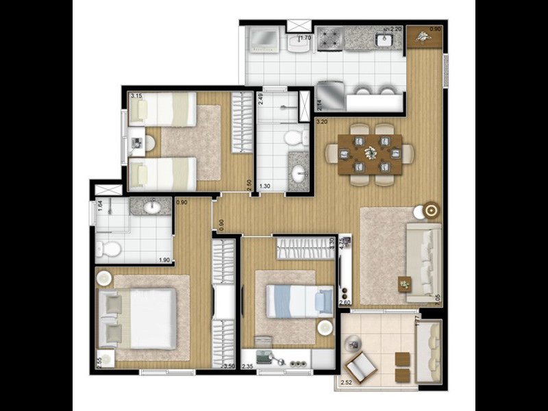 Apartamento à venda Vila Polopoli com 72m² e 3 quartos por R$ 559.000 - 1768915596-planta.jpg