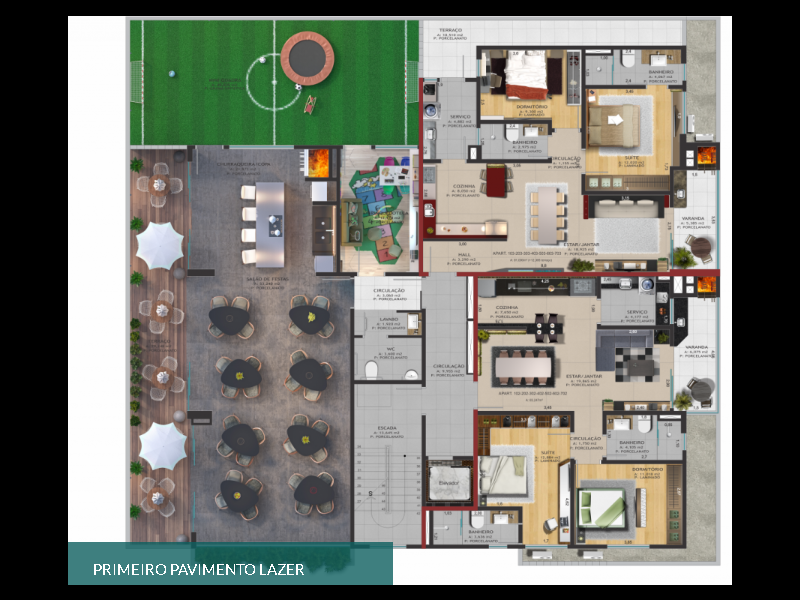 Apartamento à venda Presidente Médici com 83m² e 2 quartos por R$ 580.000 - 1532977189-pavimento-lazer.PNG