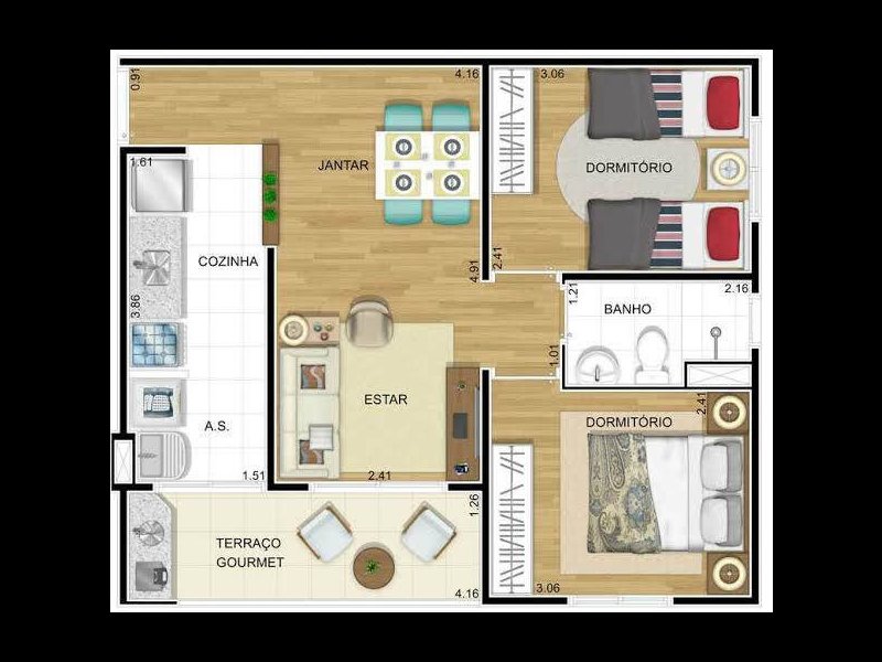 Apartamento à venda Lajeado com 49m² e 2 quartos por R$ 220.000 - 13483664-images-1.jpeg