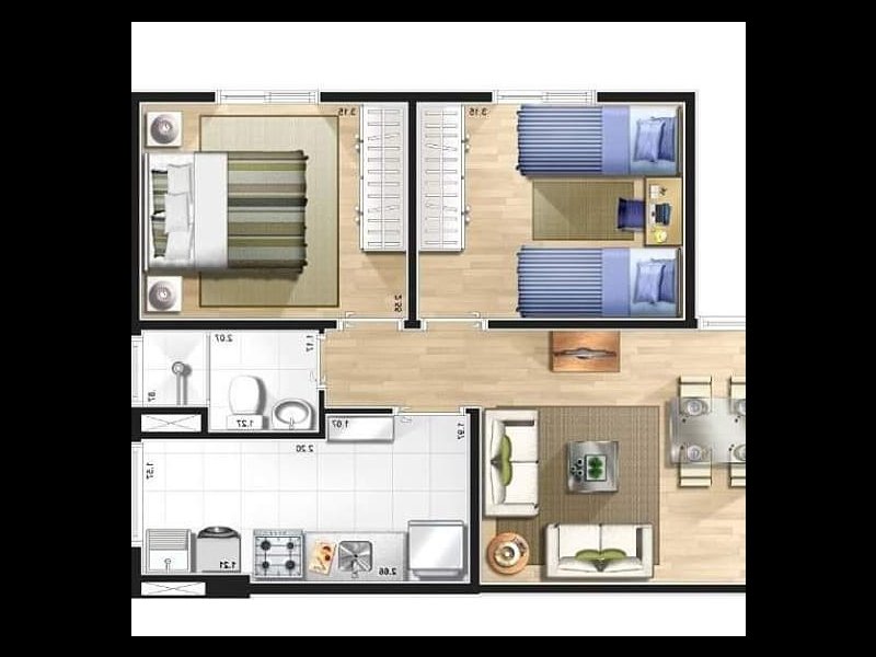 imóvel com 44m² - Conjunto Habitacional - Setor A  - Itapevi