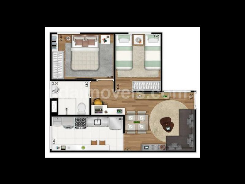 Apartamento para alugar Raposo Tavares com 43m² e 2 quartos por R$ 1.099 - 1281813486-whatsapp-image-2020-07-02-at-20.jpeg