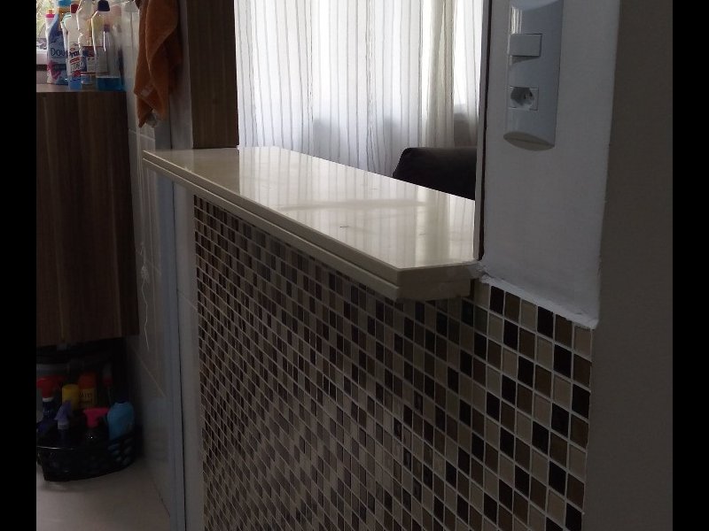 Apartamento à venda Jardim São Francisco (Zona Leste) com 47m² e 2 quartos por R$ 210.000 - 1905625853-9-balcao-cozinha.jpeg