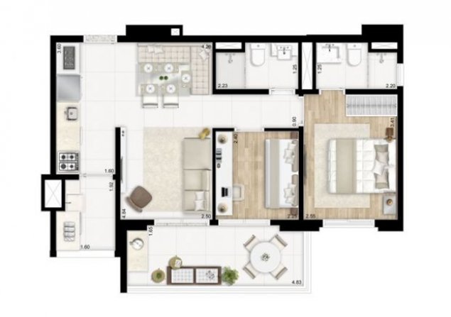 imóvel com 60m²