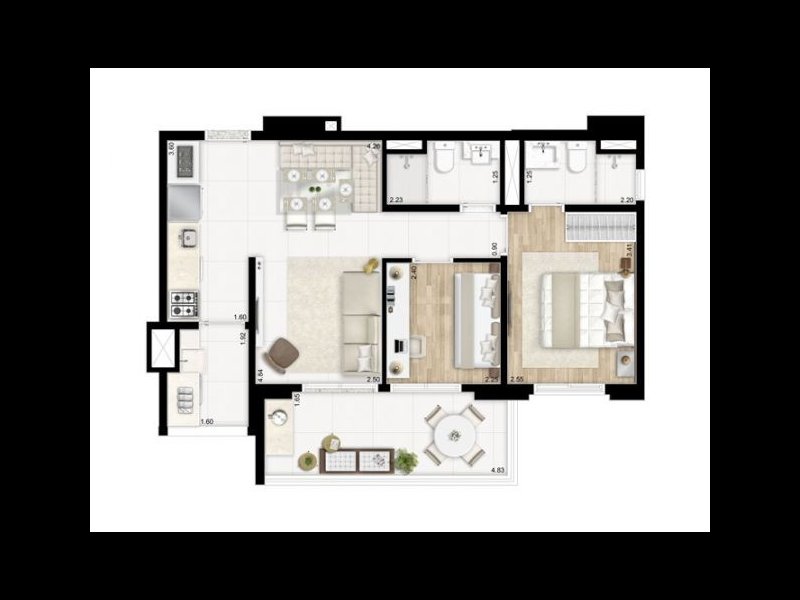 Apartamento à venda Vila Gomes Cardim com 60m² e 2 quartos por R$ 500.000 - 1432558888-3.jpg
