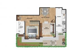Apartamento à venda Vila Diva (Nova Veneza) com 50m² - 1 dormitório -  vagas - R$ 168.000 - 950154371-terraco-jardim-5095-final-5.jpg