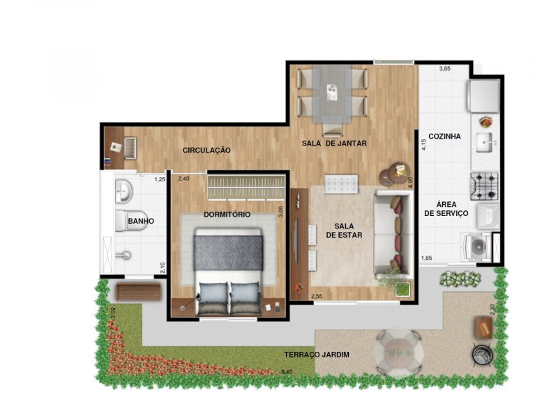 Apartamento à venda Vila Diva (Nova Veneza) com 50m² e 1 quarto por R$ 168.000 - 950154371-terraco-jardim-5095-final-5.jpg