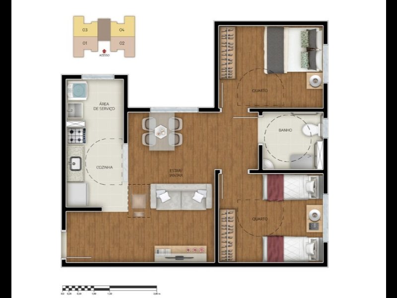 imóvel com 45m² - Água Branca - Contagem