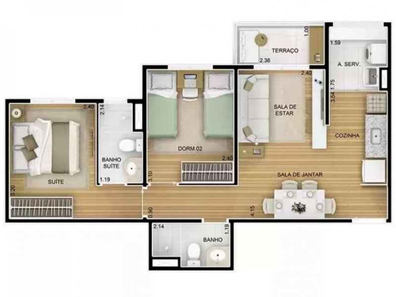 Apartamento à venda Jardim Parque Morumbi com 53m² e 2 quartos por R$ 300.000 - 1524066067-planta-apto.jpg