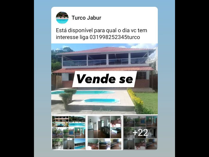 Chácara à venda Distrito VALE VERDE  com 1300m² e 4 quartos por R$ 400.000 - 1522495702-img-1561464039856.jpg