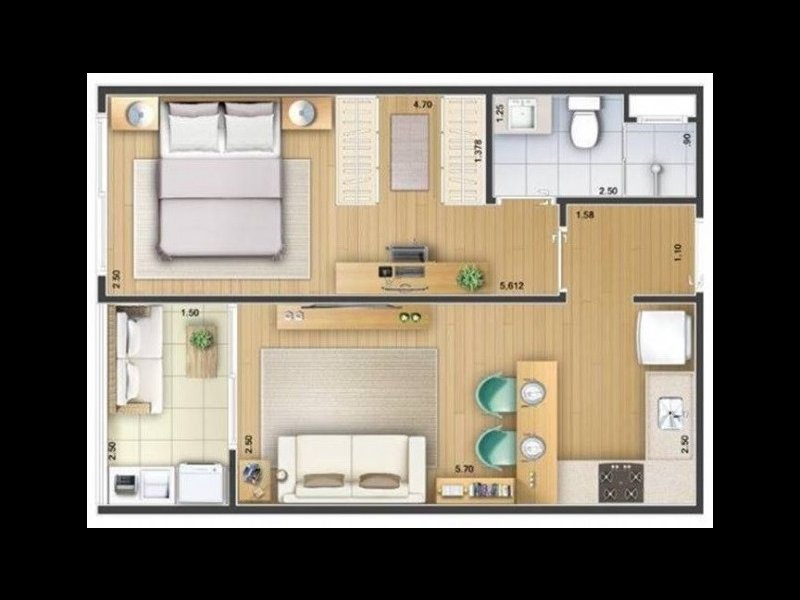 imóvel com 40m² - Nova Gerti - São Caetano do Sul