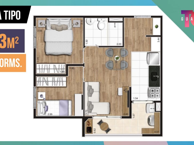 imóvel com 43m² - Vila Itapegica - Guarulhos