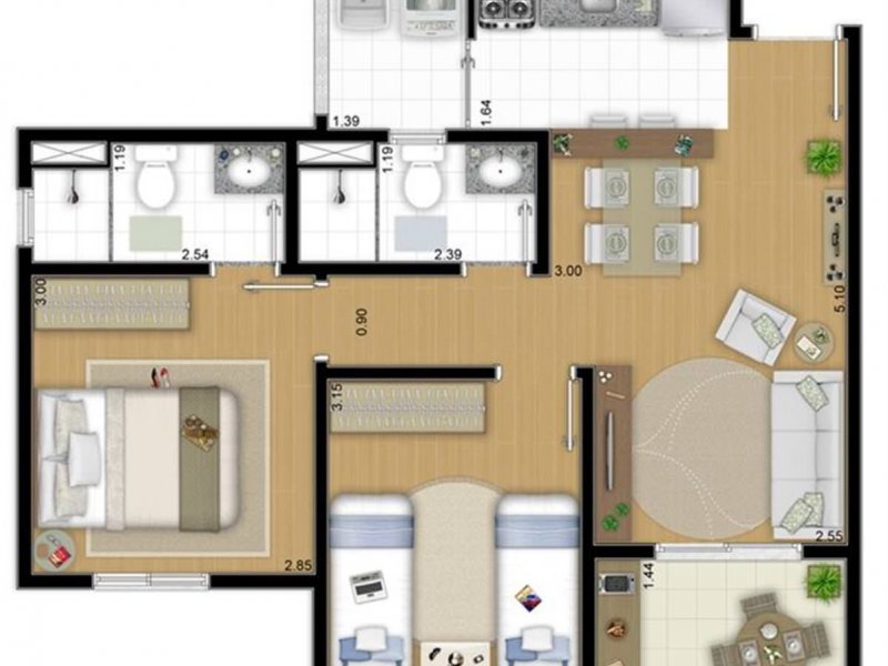 Apartamento à venda Vila Nambi com 54m² e 2 quartos por R$ 318.000 - 310588665-35.jpg