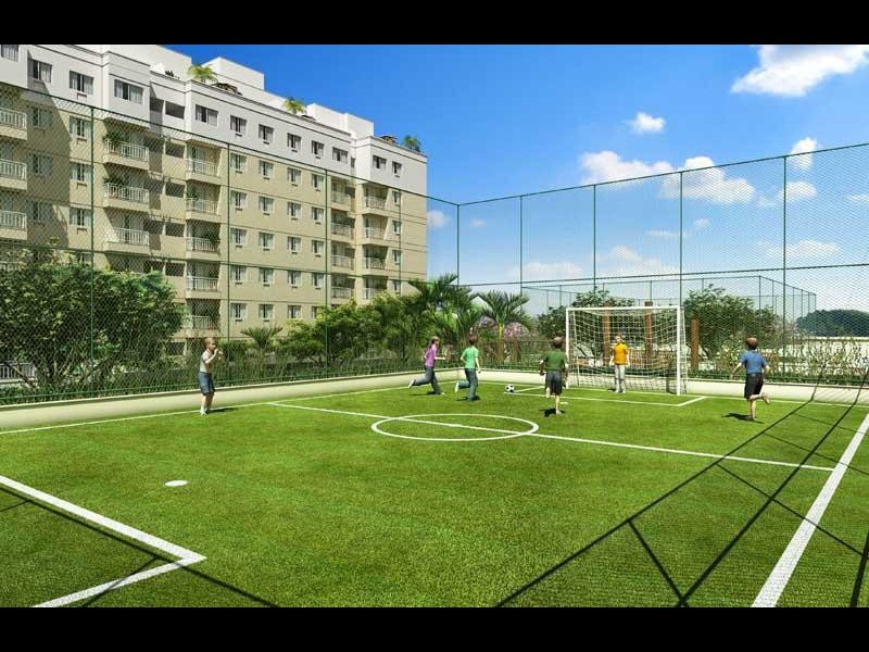 Cobertura à venda Pechincha com 105m² e 2 quartos por R$ 415.000 - 1108465629-quadra-de-grama.jpg