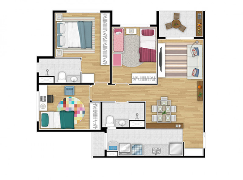 Apartamento à venda Santa Terezinha com 71m² e 3 quartos por R$ 465.000 - 584457532-planta-70m2.jpg