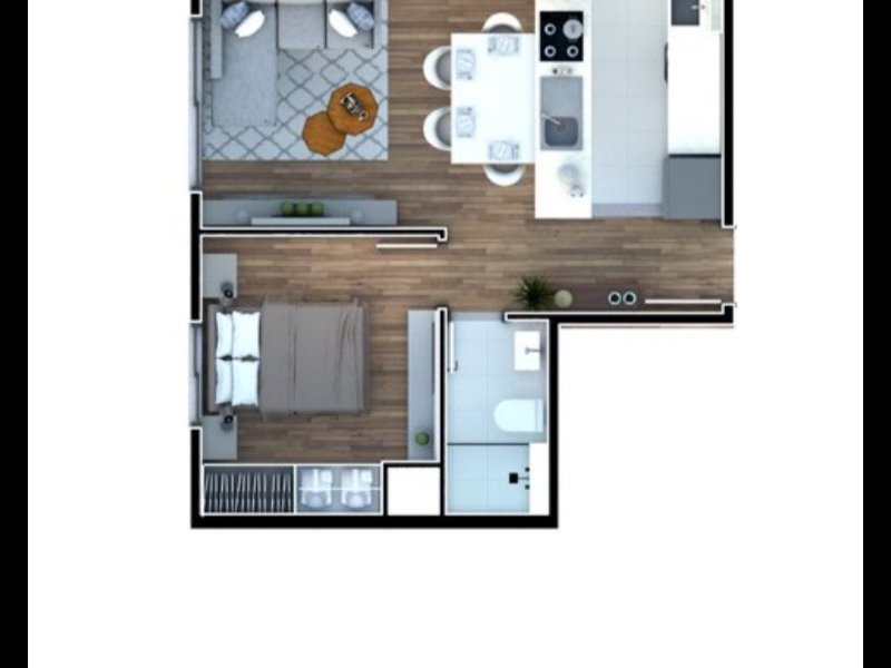 imóvel com 51m² - Mossunguê - Curitiba