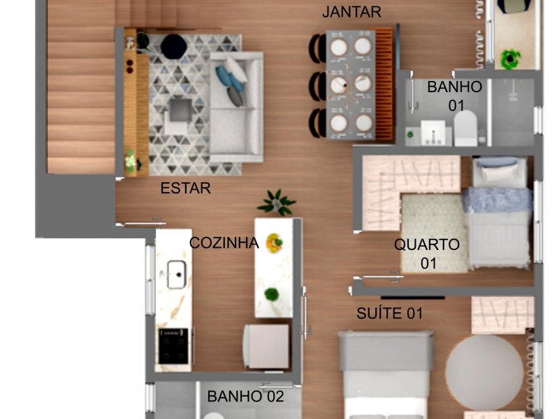 Apartamento à venda Parque Oratório com 56m² e 2 quartos por R$ 320.000 - 1096803121-planta-layout-cobertura-6.jpg