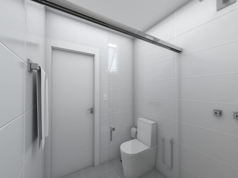 Apartamento à venda Centro com 80m² e 2 quartos por R$ 400.000 - 3d-banheiro.jpg