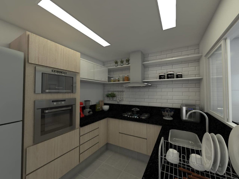 Apartamento à venda Centro com 80m² e 2 quartos por R$ 400.000 - 3d-cozinha.jpg