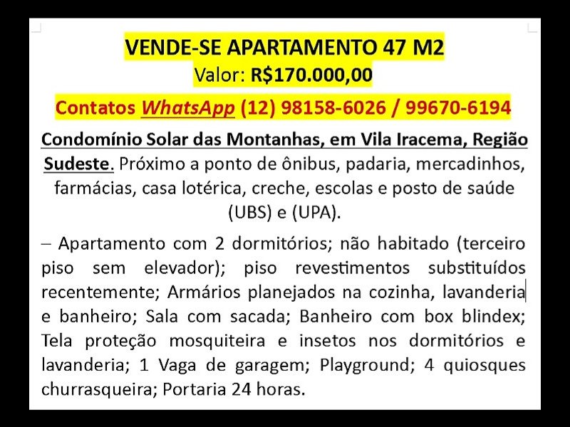 Apartamento à venda Vila Iracema com 47m² e 2 quartos por R$ 170.000 - 1256504303-20200928-150510.jpg