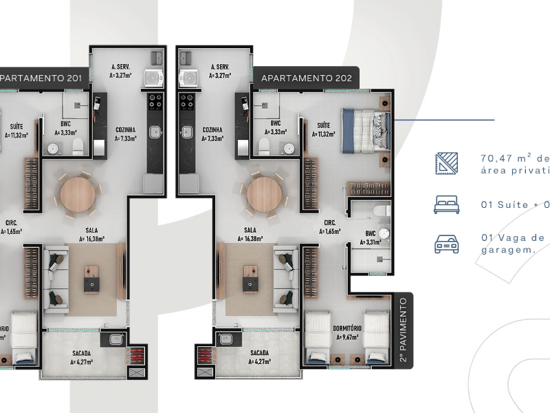 imóvel com 70m² - centro - Navegantes