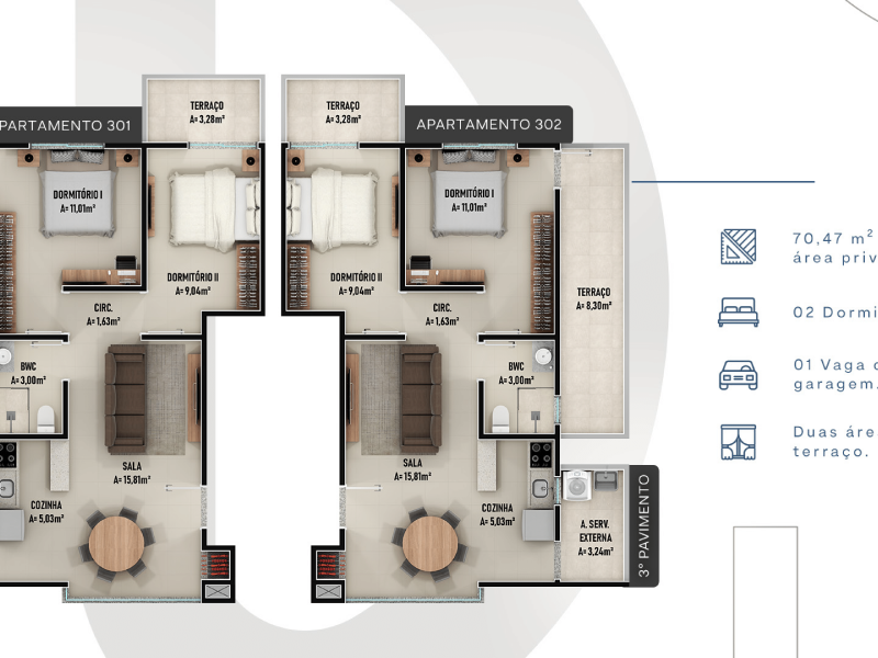 imóvel com 70m² - centro - Navegantes