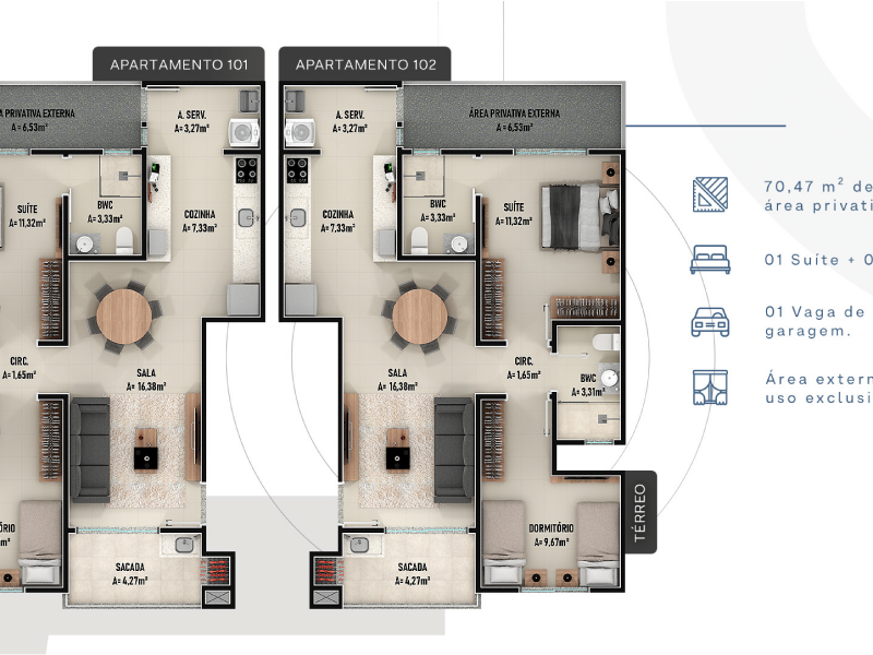 imóvel com 70m² - centro - Navegantes