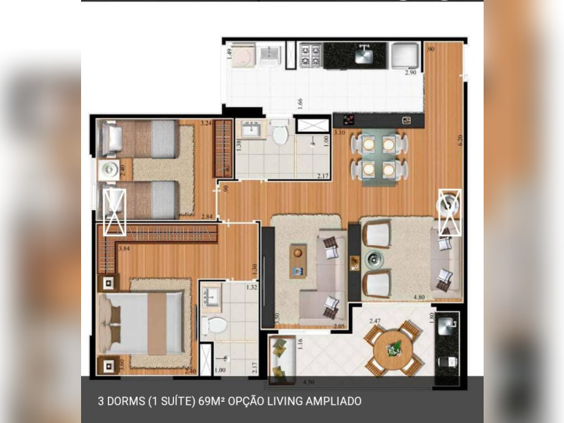 imóvel com 69m² - Vila Andrade - São Paulo