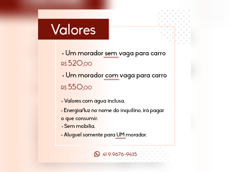 imóvel com 25m² - Uberaba - Curitiba