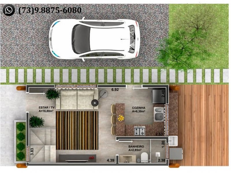 Casa de condomínio à venda Arraial D'Ajuda com 70m² e 2 quartos por R$ 350.000 - 1951734424-1.jpg