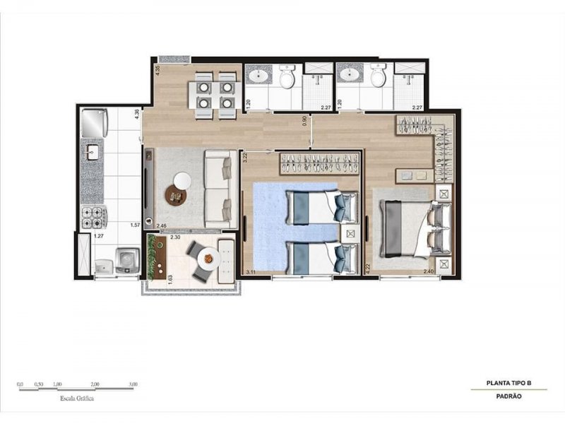 imóvel com 57m² - Cerâmica - São Caetano do Sul