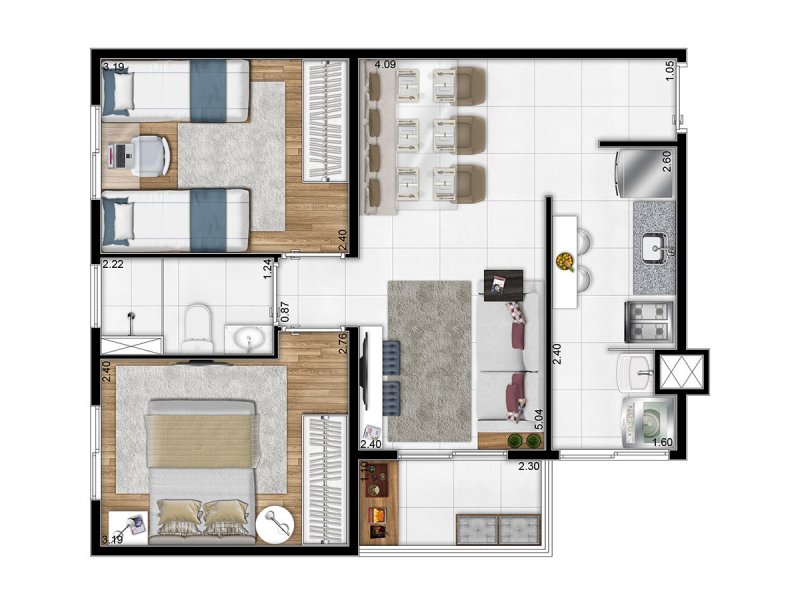Apartamento à venda Novo Osasco com 48m² e 2 quartos por R$ 295.000 - 1855988027-zatz-vaqueiro-gran-park-planta-tipo-01-hr00.jpg