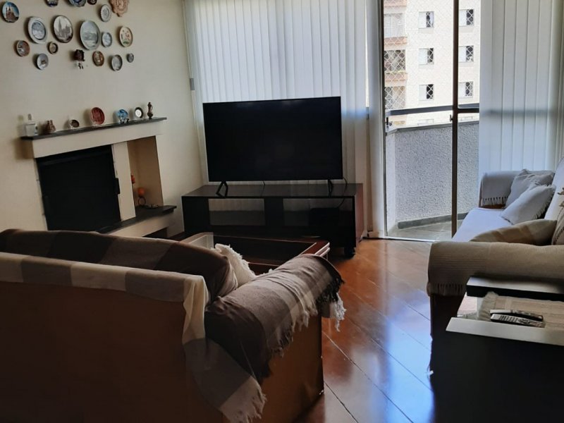 Apartamento à venda Vila Mascote com 117m² e 3 quartos por R$ 780.000 - 1154004038-sala2lareira.jpg