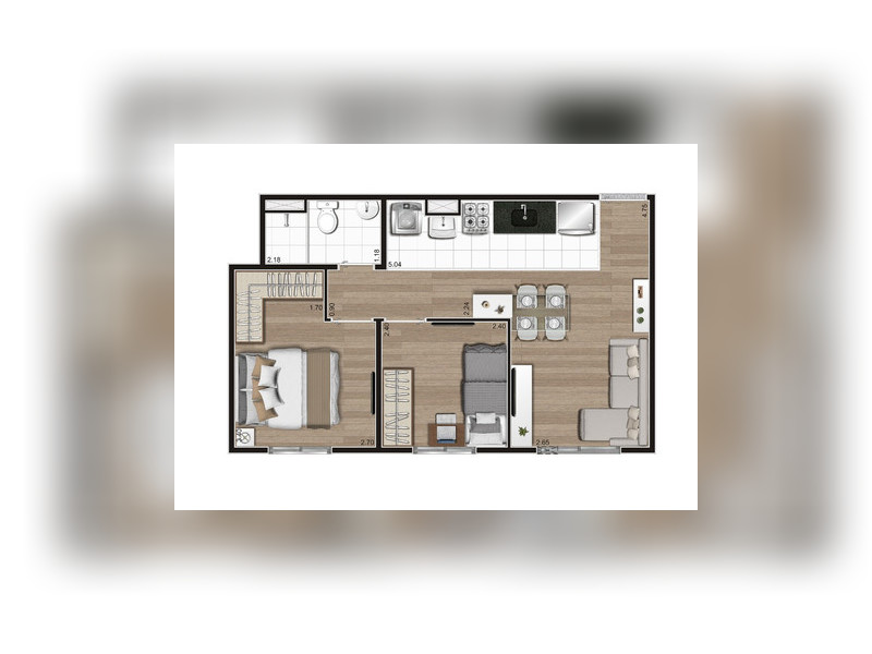 Apartamento à venda Parque do Morumbi com 40m² e 2 quartos por R$ 210.000 - 695019825751975.jpg