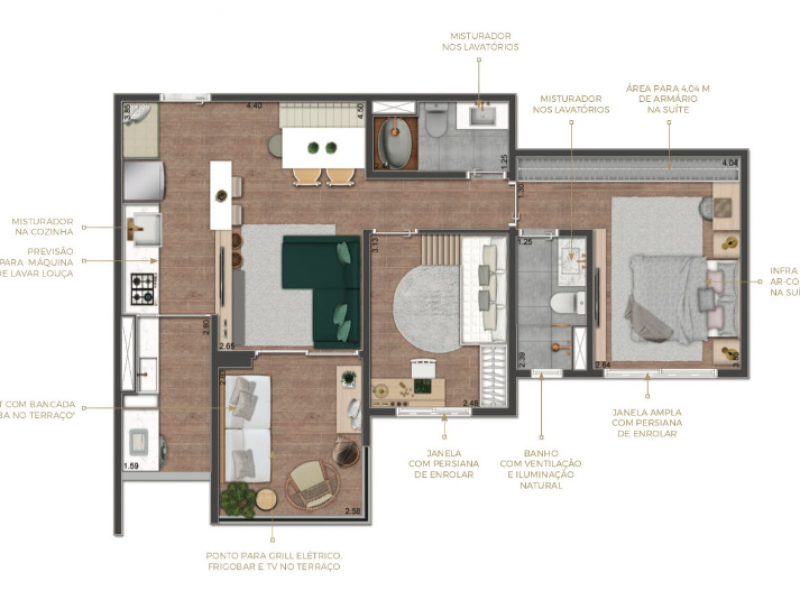 imóvel com 66m² - Santo Amaro - São Paulo