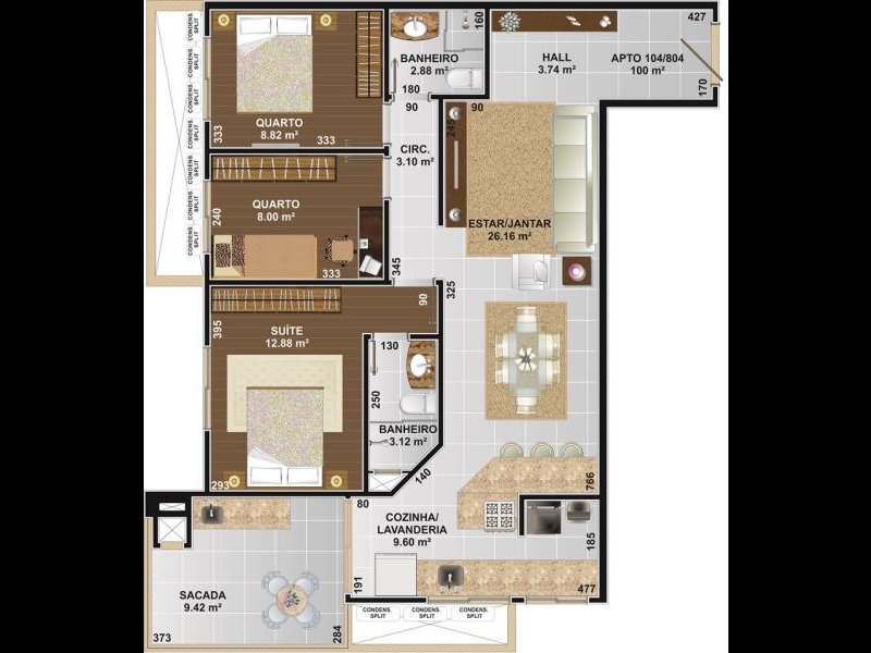 imóvel com 126m² - Centro - Palhoça